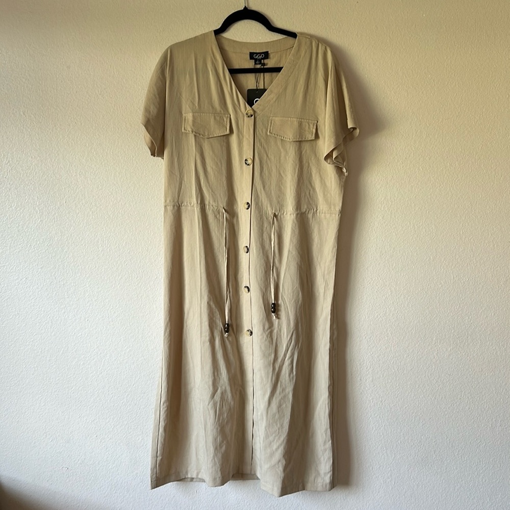Beige Midi Dress